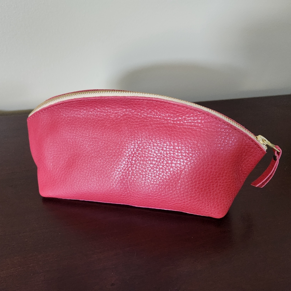 Portland Leather Goods Pink Eclipse Cosmetic Bag